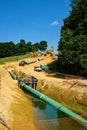 Vertical View of Mountain Valley Pipeline, Bent Mountain, Virginia, USA Royalty Free Stock Photo